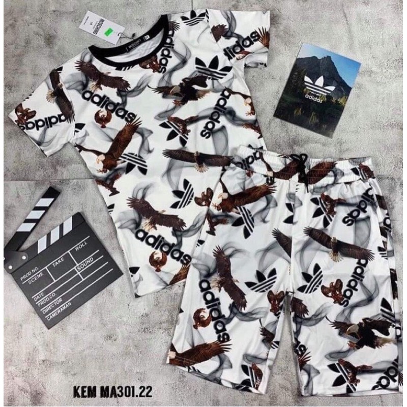 Bộ nam in 3D chất thun lạnh Sz m l xl