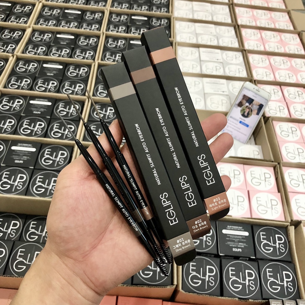 {BILL KOREA} Chì Kẻ Mày EGLIPS Natural Slimfit Auto Eyebrow 0.08g