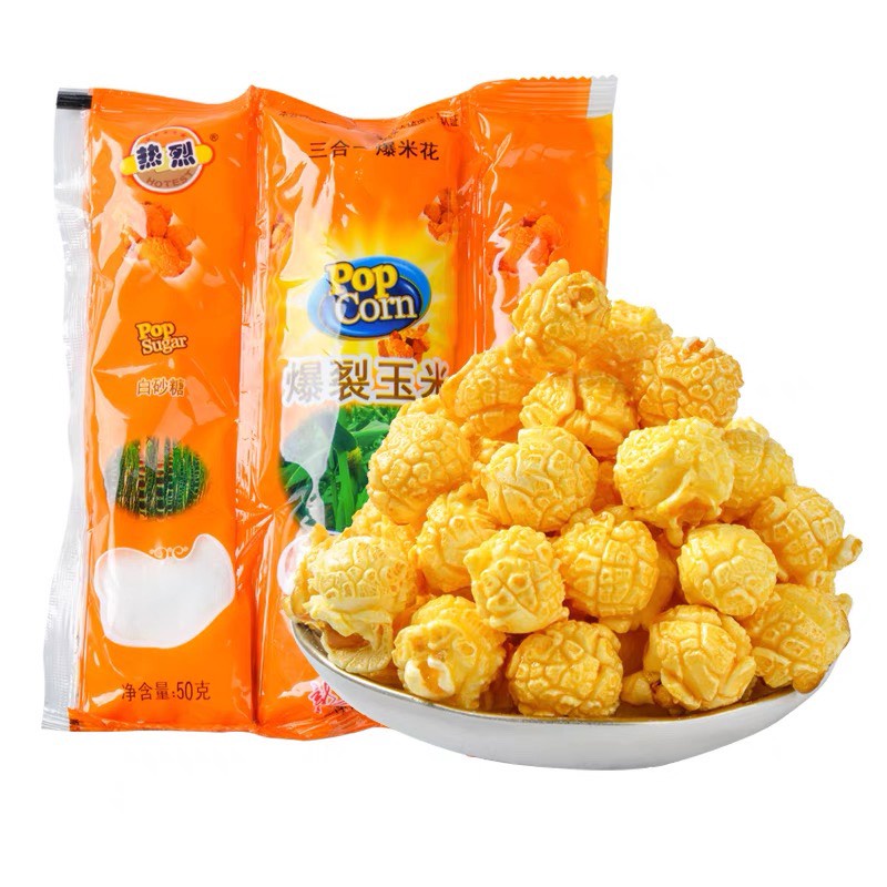 Set làm bắp rang bơ 3in1 tự làm tại nhà - Bắp rang bơ, Caramel, Socola