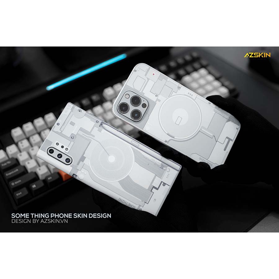 Miếng Dán Skin Nothing/Something Trắng Cho Mọi IPhone | Chất Liệu Film Chính Hãng, Bền Màu, Dán Full Lưng Viền Máy