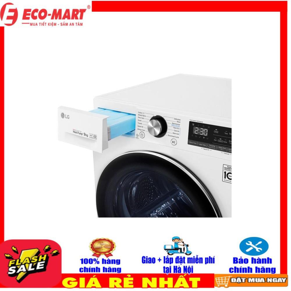DVHP09W - Máy sấy bơm nhiệt LG Inverter 9 Kg DVHP09W - Heatpump