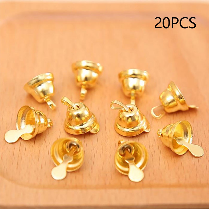 Set 20 Chuông Vàng Mini 11mm Trang Trí Giáng Sinh