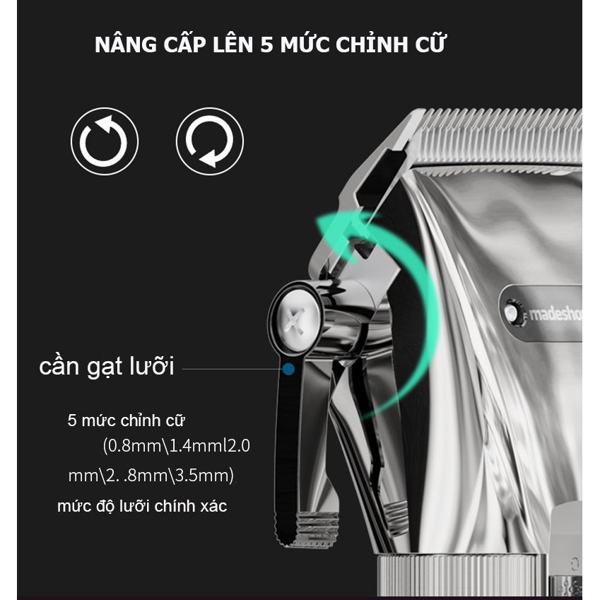 Tông đơ cắt tóc madeshow M5F công suất 7w mẫu mới 2021