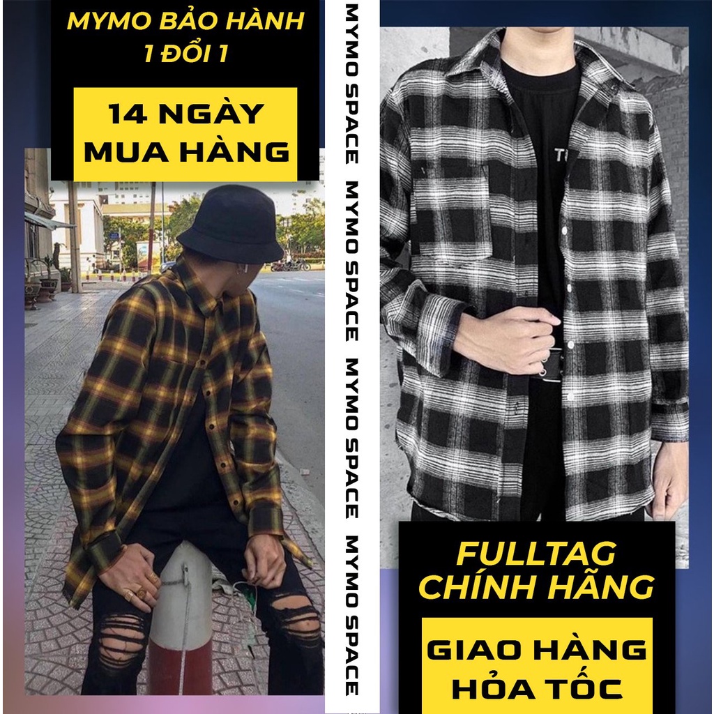 [FULLTAG CHÍNH HÃNG] Áo Sơmi Flannel Caro Đen / Caro Vàng FULLTAG | CHUẨN CAO CẤP 1:1 LOCAL BRAND