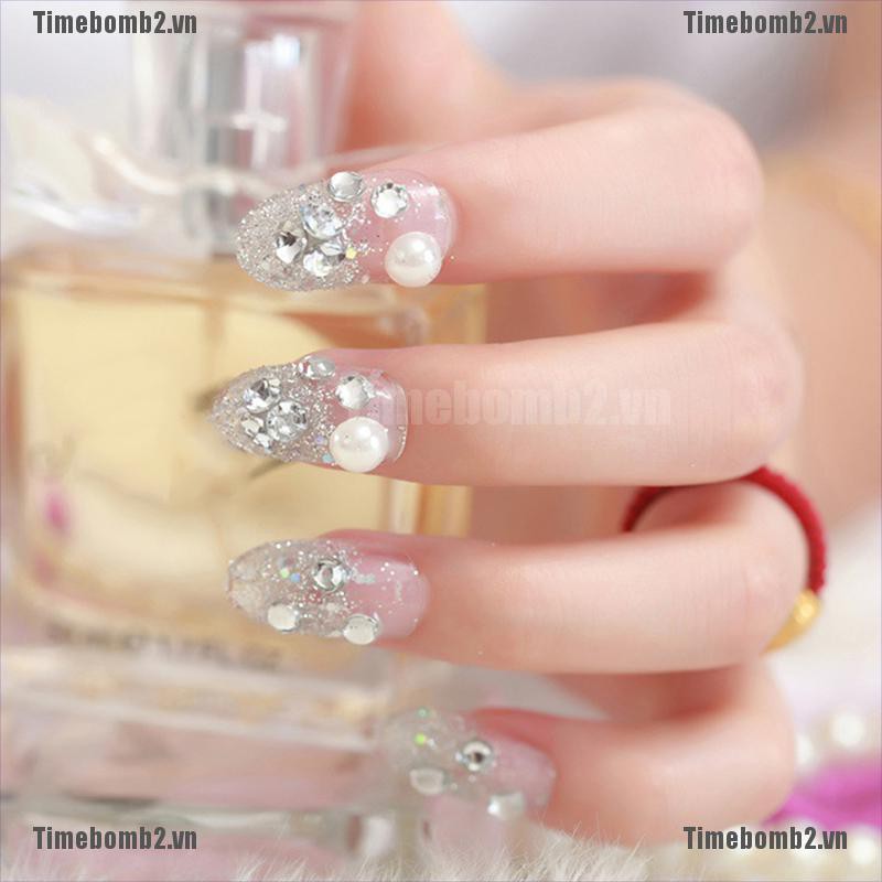 (Hàng Mới Về) Bộ 24 Móng Tay Giả 3d Trang Trí