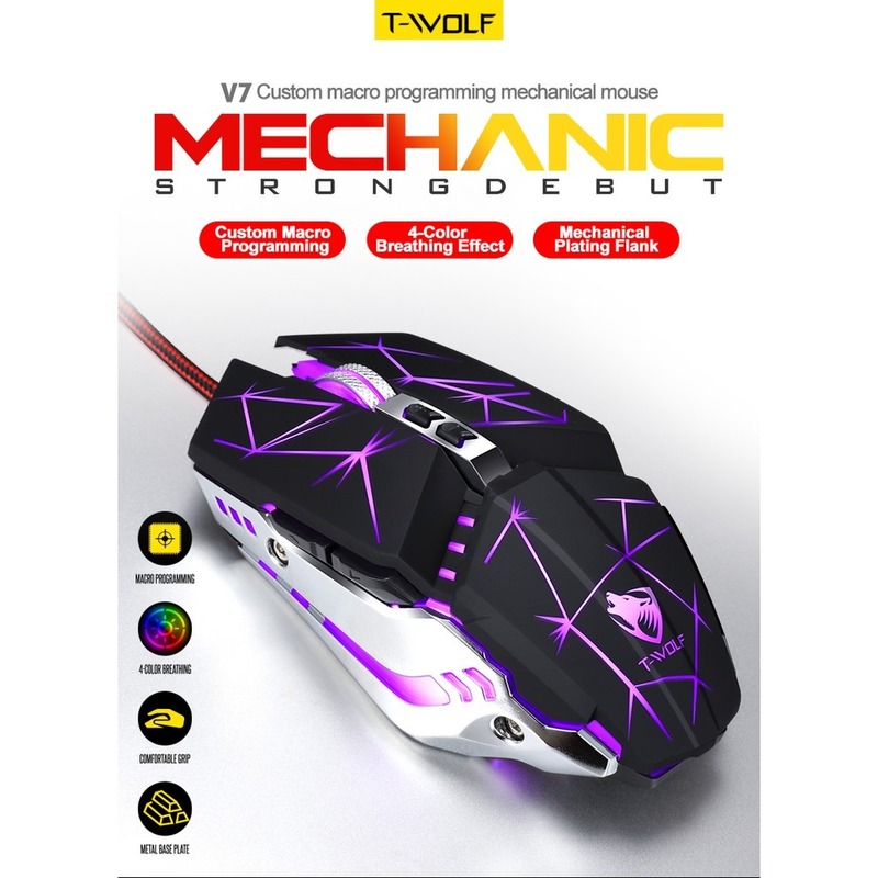 Chuột Gaming T-Wolf V7 Có Dây Chuyên Nghiệp