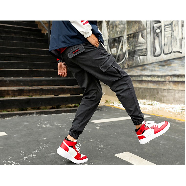 Quần jogger unisex túi hộp vải kaki nhẹ có độ co giãn nhẹ nhàng chất xịn ống bó khỏe khắn - QJP1952A+B+C | BigBuy360 - bigbuy360.vn