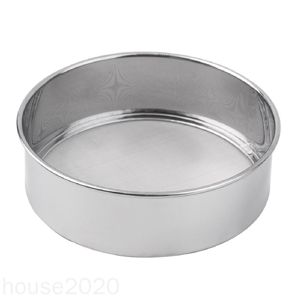 Dụng cụ rây bột siêu mịn hình tròn bằng thép không gỉ tiện lợi dành cho nhà bếp
