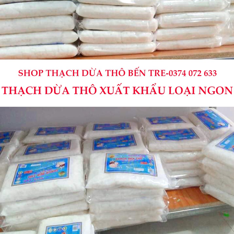 combo 5kg thạch dừa thô tặng kèm hương dừa