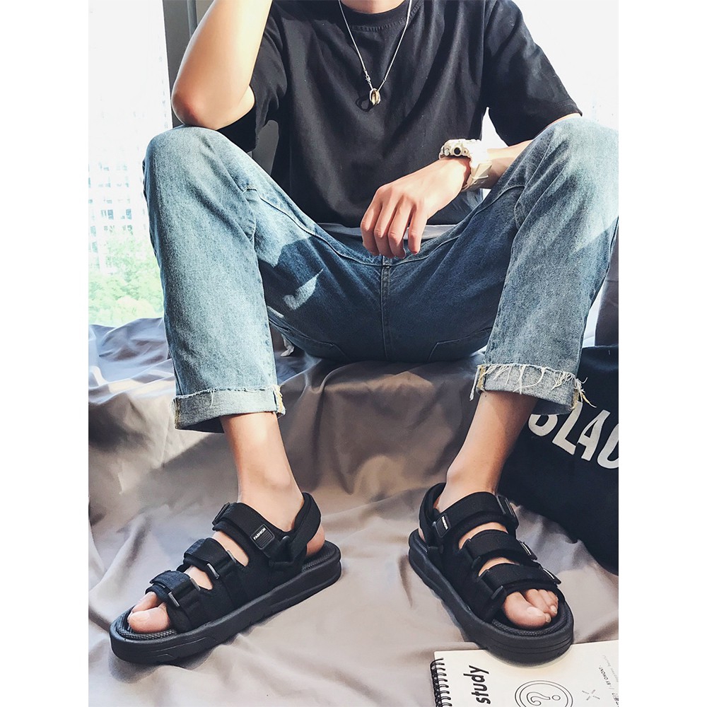 Giày sandal 3 quai gài phong cách Hàn Quốc thời trang