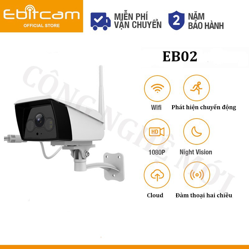 Camera Wifi Ebitcam ngoài trời EBO2 (2MP) 1080P -Hàng chính hãng