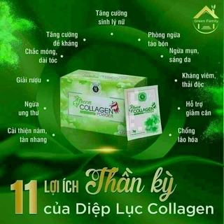 Mẫu cũ diệp lục collagen hộp 30 gói
