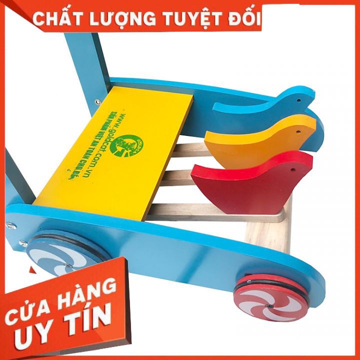 Xe Tập Đi Bằng Gỗ 3 Con Gà Cao Cấp Cho Bé Yêu Giúp Bé Nhanh Biết Đi