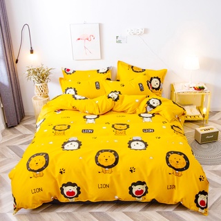Set 5 món cao cấp vỏ chăn-ga gối kèm vỏ gối ôm - SƯ TỬ VÀNG