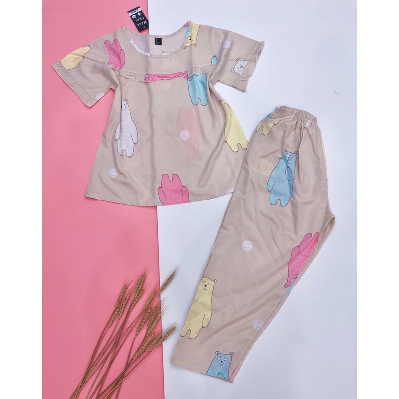 [Mã FAMAYWA giảm 10K đơn 50K] ❤️Đồ Bộ Tole Lanh Bèo Ngực Quần Dài 9 Tấc | BigBuy360 - bigbuy360.vn