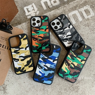 Ốp điện thoại TPU mềm chống rơi họa tiết rằn ri quân đội thích hợp cho Iphone 13 12 11 Pro Max I7 I8 Plus XR XS X