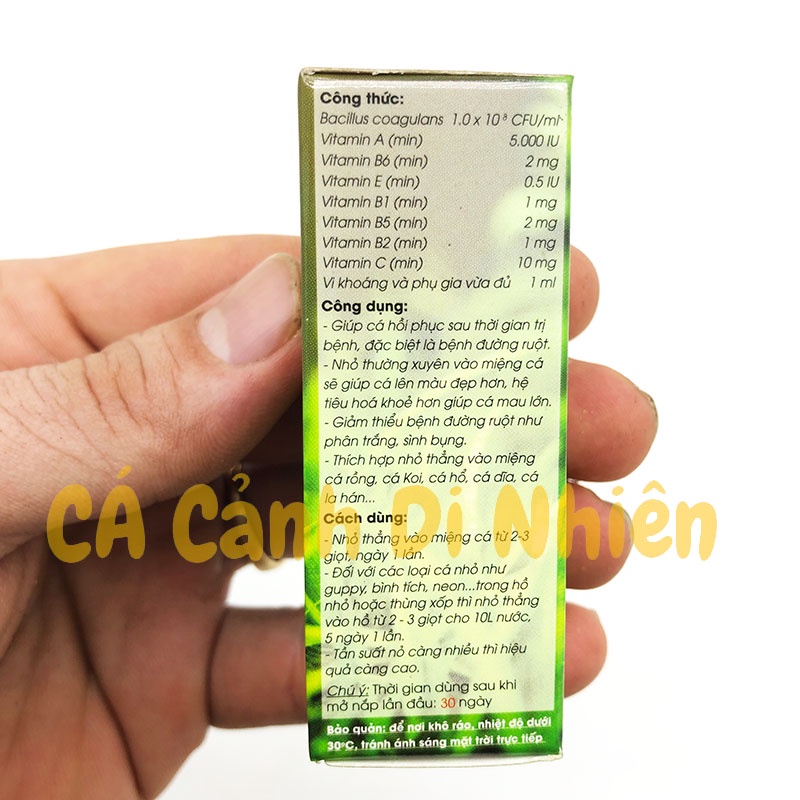 Men tiêu hóa KOIKA-BAC M kết hợp Vitamin cho hồ cá 10ML