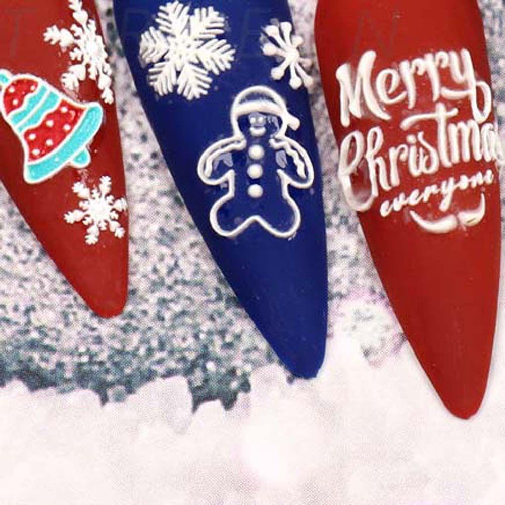 Miếng Dán Trang Trí Móng Tay Họa Tiết Hoạt Hình Chủ Đề Giáng Sinh