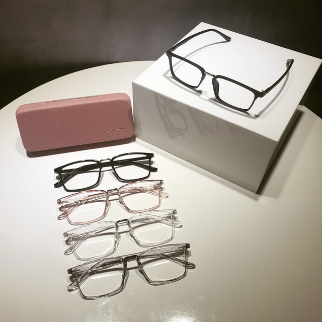 Gọng kính cận nam nữ Qiwa Eyewear, gọng kính mắt nhựa dẻo mắt vuông màu sắc thời trang- 2165