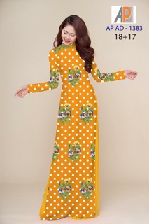 Vải áo dài chấm bi