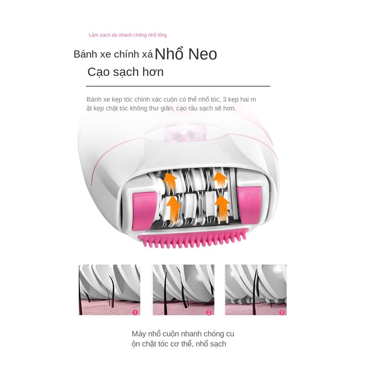 [Hàng mới về] Máy tẩy lông mặt chạy điện sạc bằng cổng usb tiện dụng