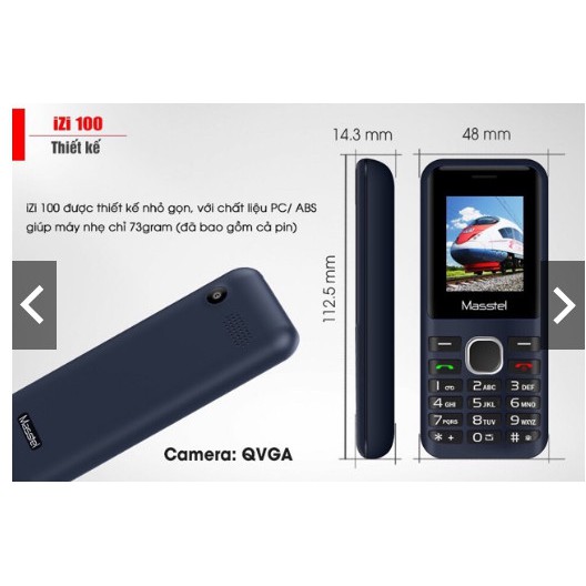 Máy điện thoại Masstel modem iZi100 2 sim 2 sóng + Tặng Kèm Sim 10 số  Viettel - Hàng Chính Hãng BH 12 Tháng | BigBuy360 - bigbuy360.vn