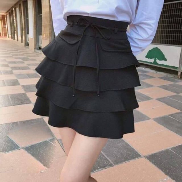 Chân váy 4 tầng ngắn live ( 215 400g)