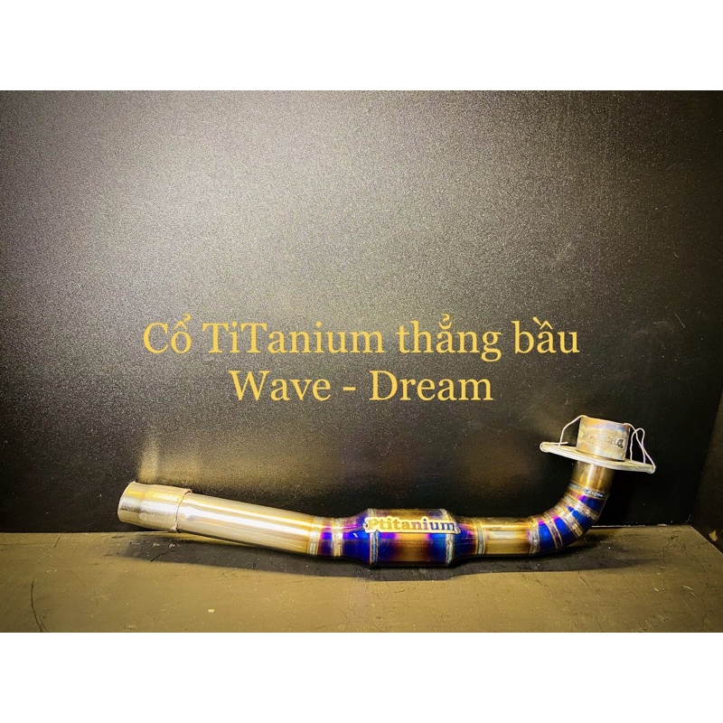 Cổ pô titan gr5 ptitanium bầu hơi xoắn và thẳng cho honda super cub 125 2020