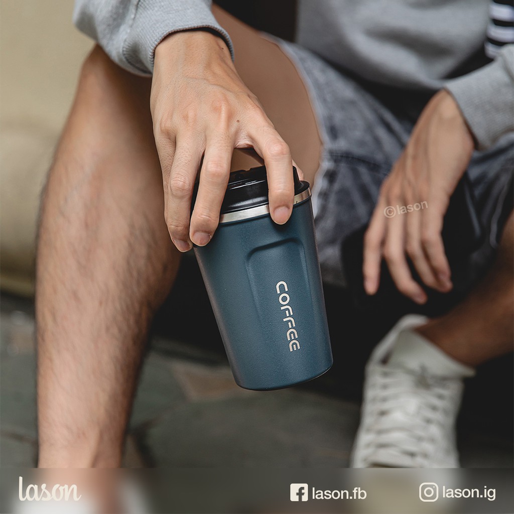 Cốc giữ nhiệt Coffee Holic 01 Lason chống tràn, ly giữ đá, ly nước, cốc đựng nước, 8 tiếng không tan hết đá | BigBuy360 - bigbuy360.vn