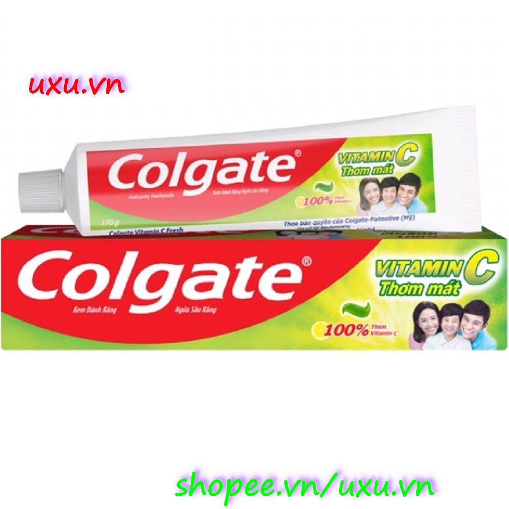 Kem đánh răng Colgate Vitamin C 170g Thơm Mát, Giảm Nhiệt Miệng, Với uxu.vn Tất Cả Là Chính Hãng.