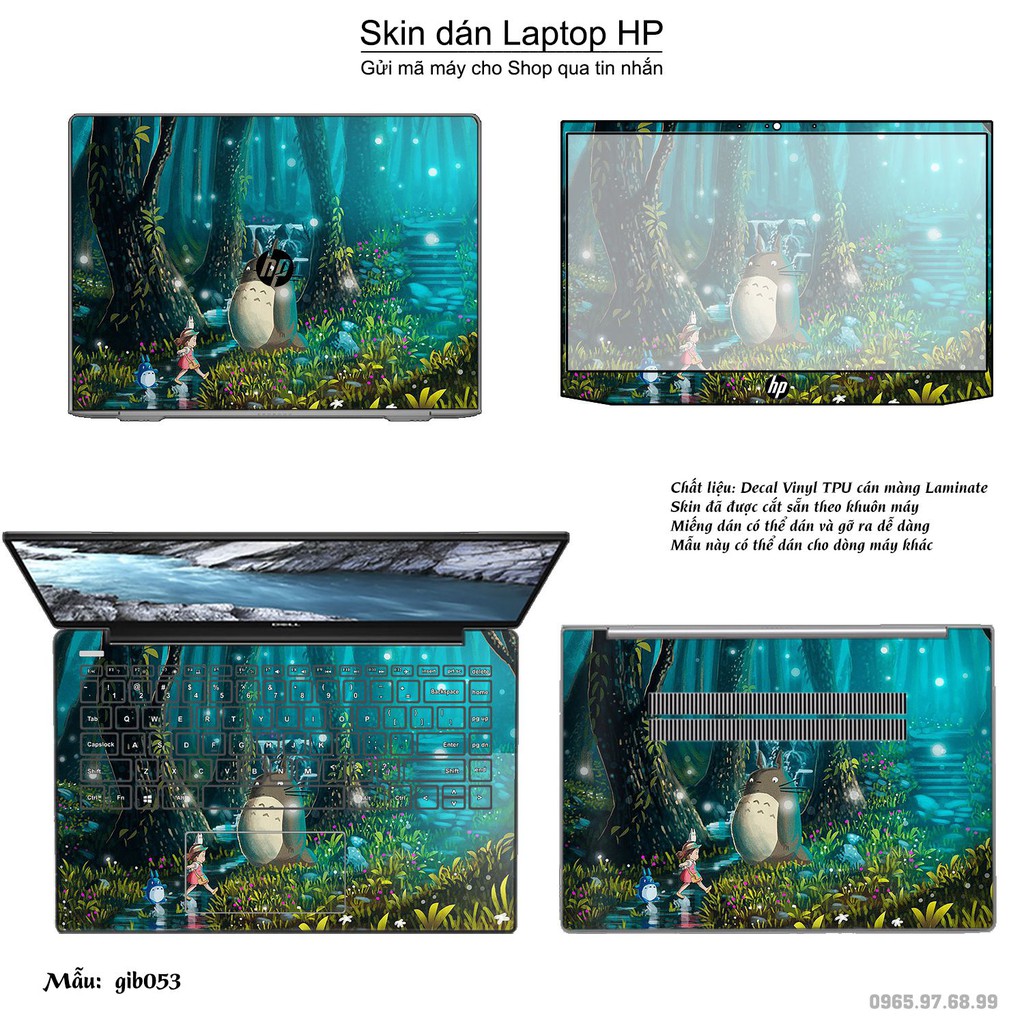 Skin dán Laptop HP in hình Ghibli photo (inbox mã máy cho Shop)