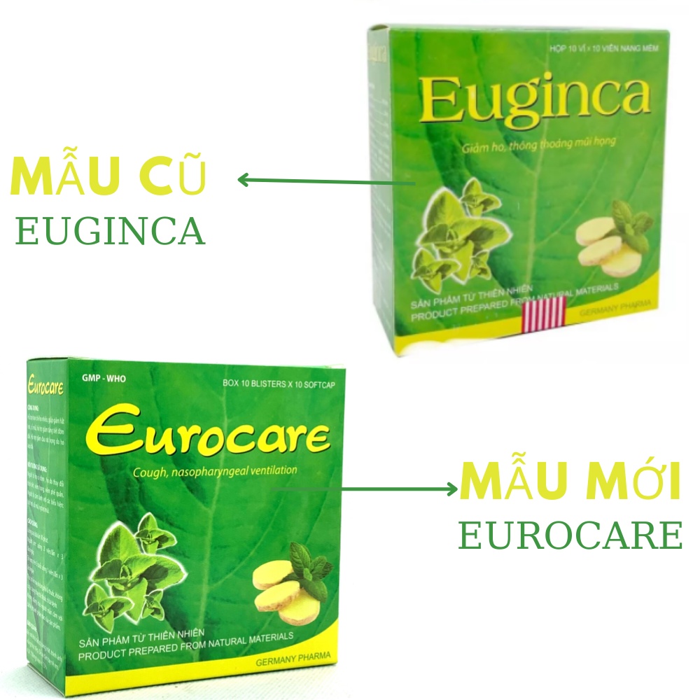 Eurocare - Giảm ho, thông thoáng mũi họng 100 viên