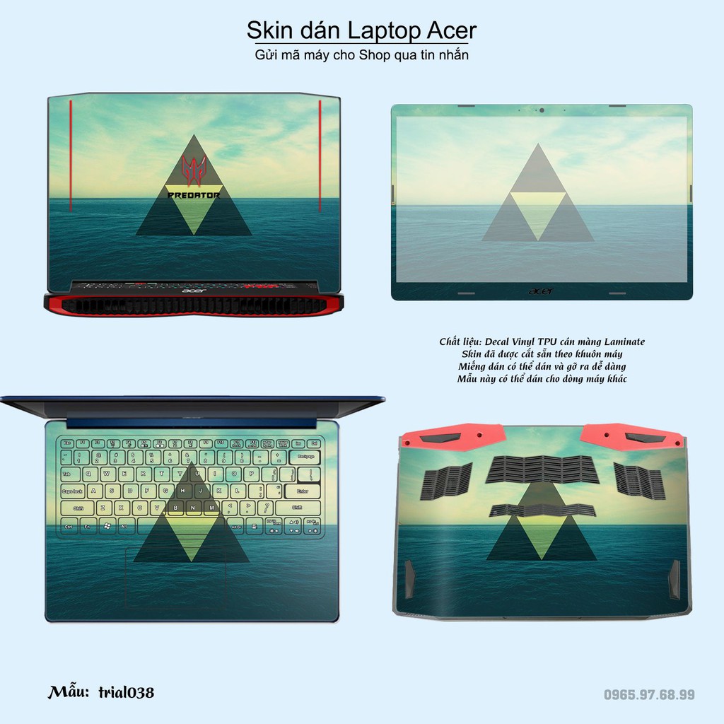 Skin dán Laptop Acer in hình Đa giác _nhiều mẫu 7 (inbox mã máy cho Shop)