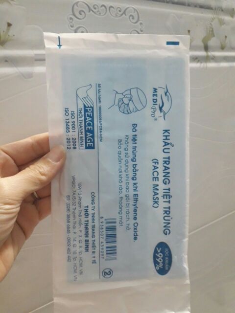 Khẩu trang y tế tiệt trùng có túi riêng THỜI THANH BÌNH | BigBuy360 - bigbuy360.vn