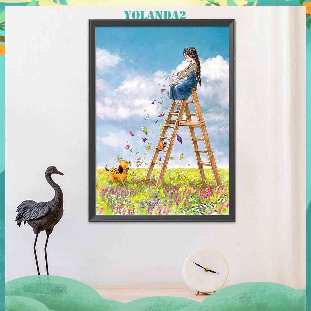 Bộ Tranh Thêu Chữ Thập 53x72cm 11CT Hình Cô Gái Màu Sắc Độc Đáo
