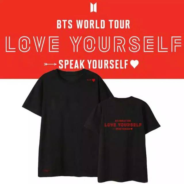 Áo Thun In Hình Bt21 Bts Love Yourself Speak Yourself World Tour Free Stickers Bt21