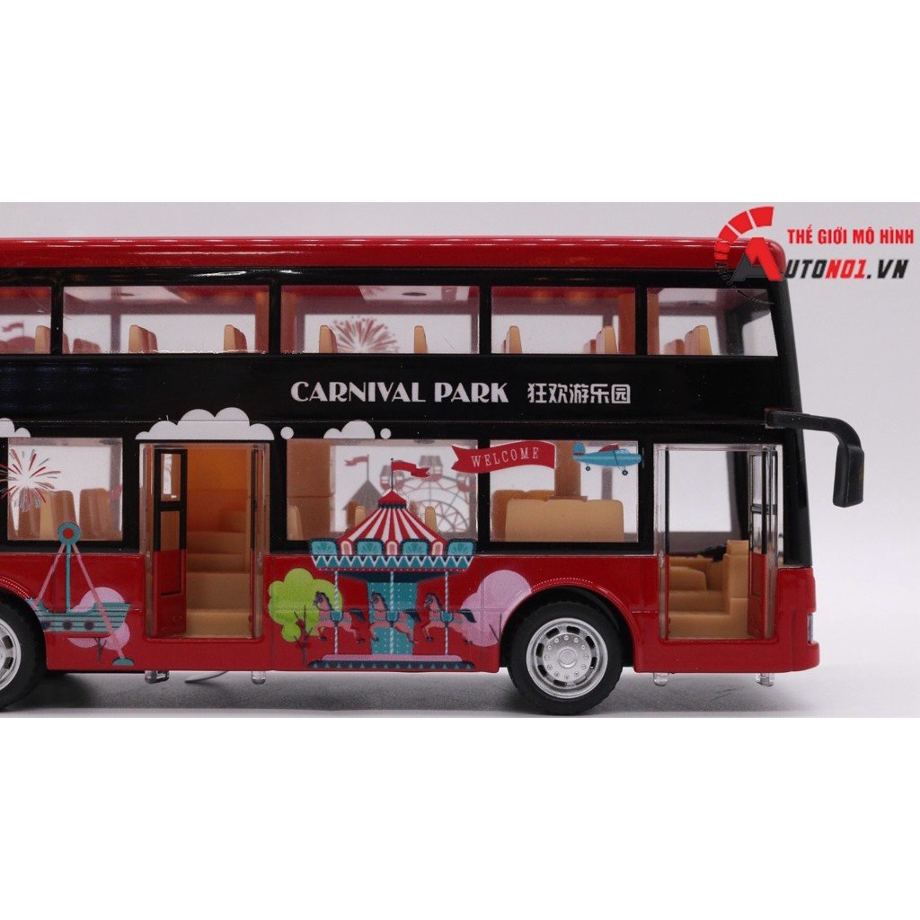 MÔ HÌNH XE TOUR BUS 2 TẦNG RED 1:50 DOUBLE HORSES 7774