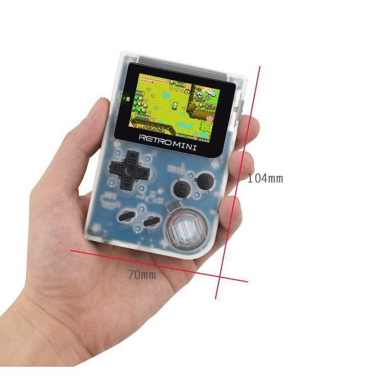 Tay cầm chơi game Retro Mini 169 game - chạy được GBA GBC GB có thể chép thêm game qua khe thẻ (đen trong)