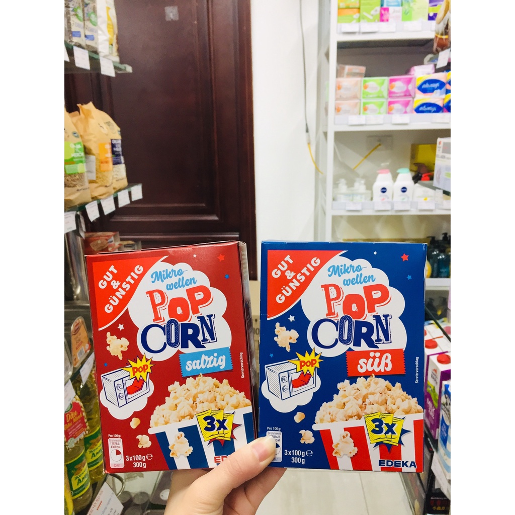 Ngô nổ Gut&amp;Gunsting Pop Corn - Edeka - Đức