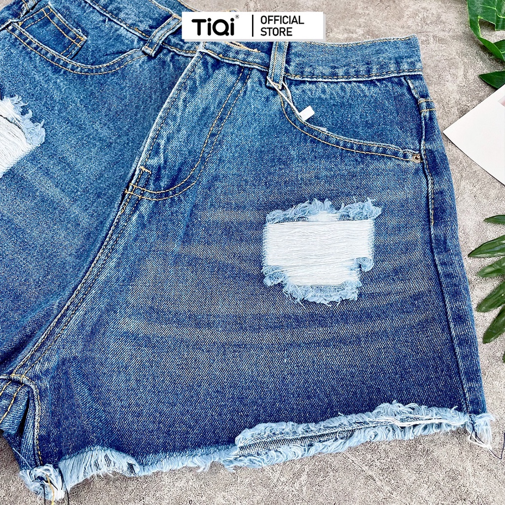 Quần short nữ vải jeans cotton lưng cao TiQi Jeans S2-430