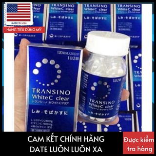 Viên uống trắng da và giảm thâm nám TRANSINO WHITE C CLEAR 120 viên (4viên/ngày)