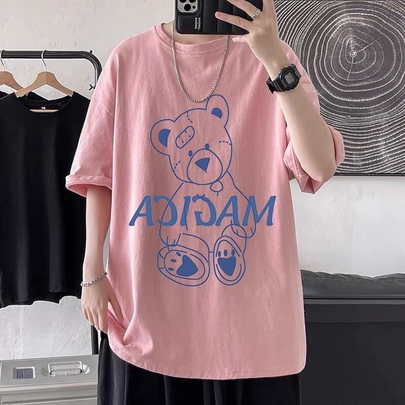 Áo thun from rộng tay lỡ cotton xịn Mẫu gấu