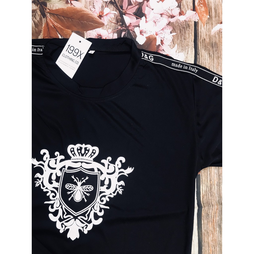 [BN02] Bộ Hè Nam, Bộ Thun Nam Cộc Tay In Logo Ong In Nhiệt HAI MÀU TRẮNG ĐEN Hàng Full Size | BigBuy360 - bigbuy360.vn