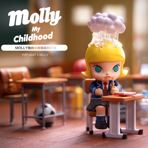 ★Hgtoys★  Popmart Molly Dòng tuổi thơ của tôi hộp mù búp bê quà tặng trang trí hợp thời trang