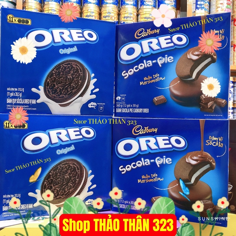 Bánh OREO Sôcôla Pie Cadbury Nhân Dẻo Marshmallow 360g