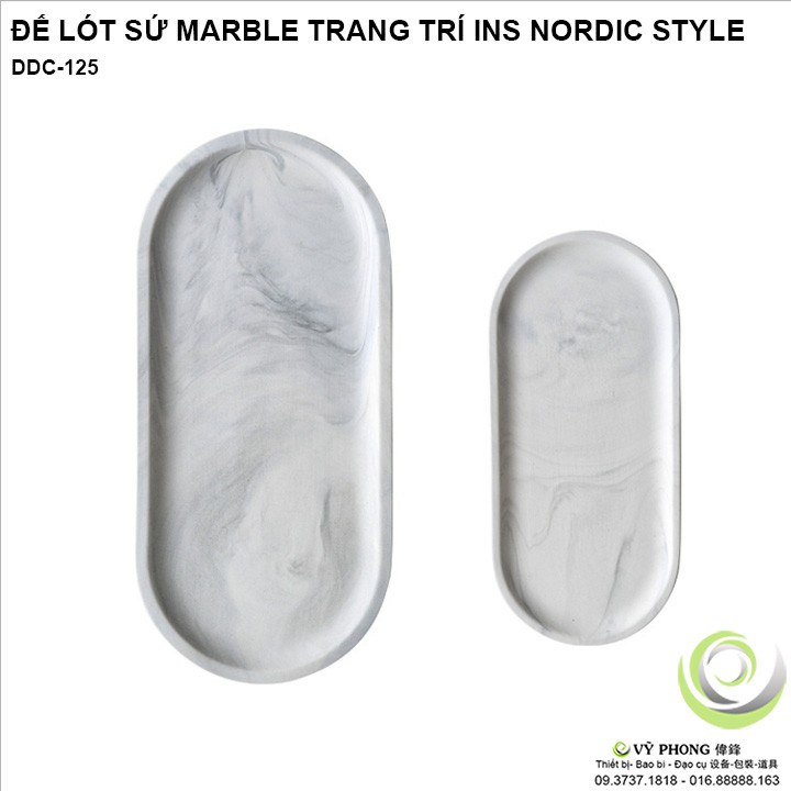 DĨA SỨ MARBLE DECOR TRANG TRÍ BÀN ĂN PHÒNG BẾP NORDIC STYLE CHỤP ẢNH SẢN PHẨM DDC-125a,b