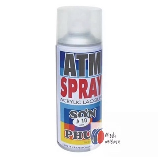 Sơn xịt bóng ATM spray không màu A10 cho gỗ ( clear- lớp phủ sơn trong suốt, tạo bóng, bảo vệ bề mặt)
