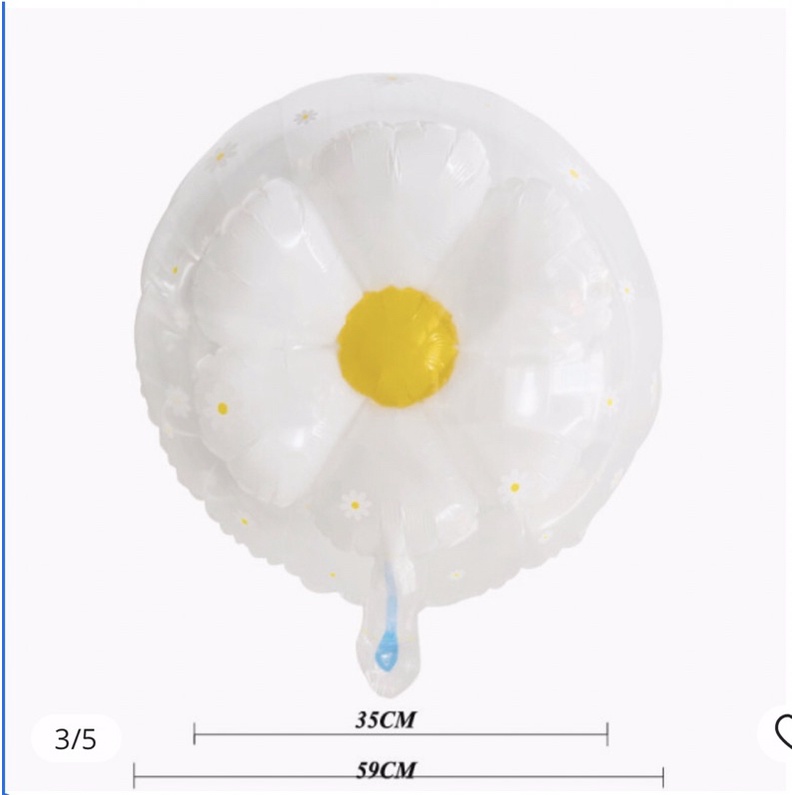 Set 2 bóng hoa cúc trắng daisy lồng bóng trong size 24&quot; 45cm