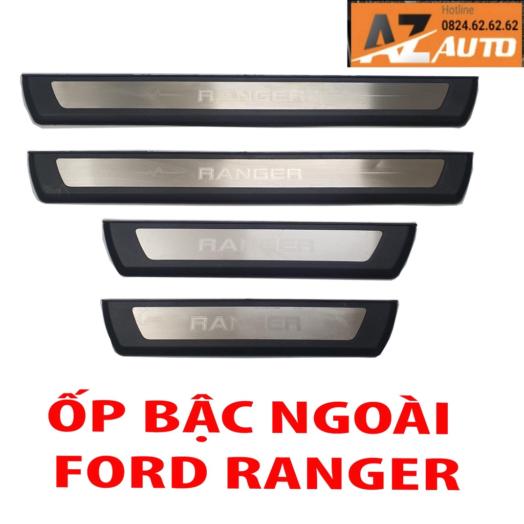 ỐP BẬC CHÂN NGOÀI NHỰA ĐEN FORD RANGER 2016 - 2022