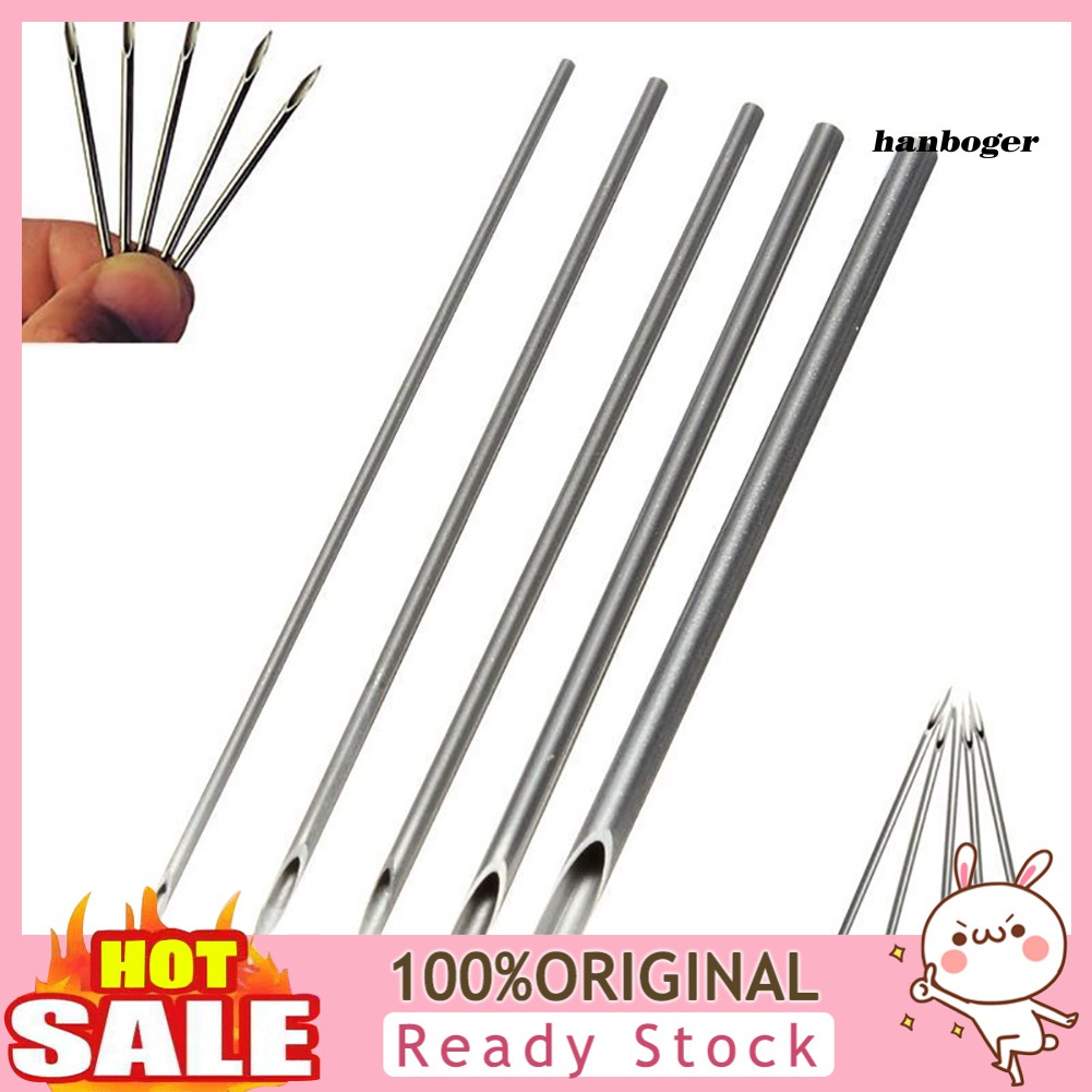 Bộ 10 Kim Xỏ Khuyên Cơ Thể Bằng Thép 12 / 14 / 16 / 18 / 20g